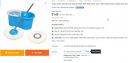 Aoito Aoito Cleanhome Mop Bucket With Mop Stick and 2 Microfiber Mop Heads Mop Set...