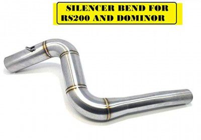 AOWbikes Stainless Steel Exhaust Middle Muffler Bend Pipe for Bajaj Dominar 400 Bend Pipe T-10