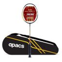 Apacs Finapi ONE Boost (Speed Frame with 100% UHM Japanese Carbon Fibre, 35LBS) Badminton Racket with Full Cover (Black Red)...