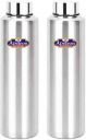 Apeiron Stainless Steel Fridge Water Bottle Silver 1000 ml Bottle  (Pack of 2, Silver, Steel)...