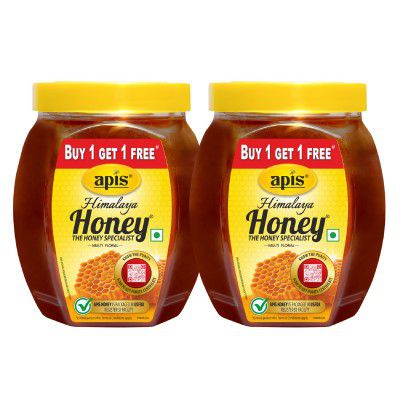 Apis Himalaya Honey, 1kg Each (Buy 1 Get 1 Free)| Pure | No Added Sugar or Adulteration