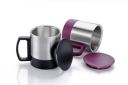 Apliq Coffee Tea Milk Mug with Lid Insulated Stainless Steel & Inner Stylist Double Wall Cup Keeps Beverages Hot & Cold for Home Office Restaurant Use.(Multi-Colour) - 200 Ml...