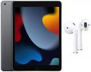 Apple 2021 10.2-inch (25.91 cm) iPad with A13 Bionic chip (Wi-Fi, 64GB) - Space Grey (9th Generation) & AirPods (2nd Generation)...