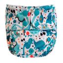 Apple Blossoms One Size Pocket Style with 2 Natural Organic-Cotton Inserts (Roaming Dinosaur)...