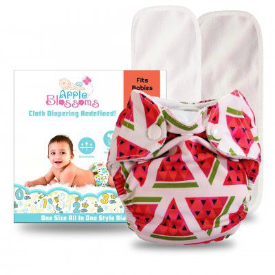 Apple Blossoms Reusable Cloth diaper | New Born babies to 3M 
