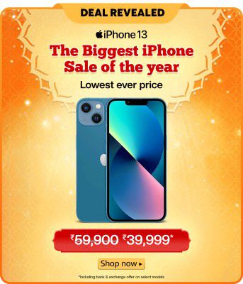 Apple iPhone 13 @ ₹39999 on Amazon 