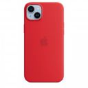 Apple iPhone 14 Plus Silicone Case with MagSafe - (Product) RED...