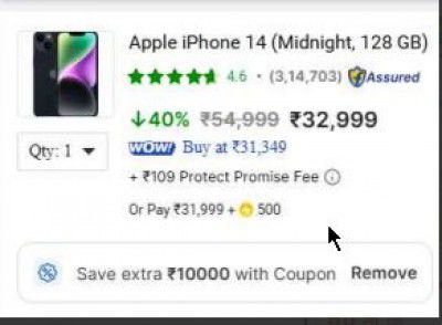 APPLE iPhone 14 Starlight 128 GB