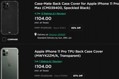 Apple iPhone Covers from ₹104