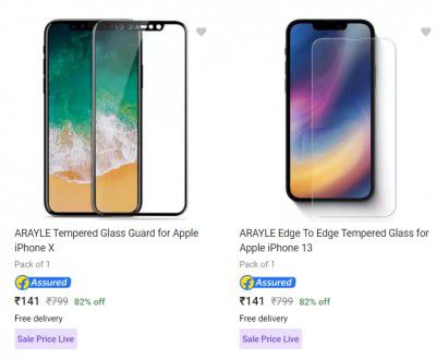 Apple iPhone Screen Guards & Glass @ ₹149