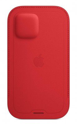 Apple Leather Sleeve Basic Case with MagSafe for iPhone 12, 12 Pro (Red)