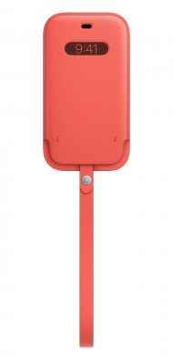 Apple Leather Sleeve Basic Case with MagSafe for iPhone 12, 12 Pro - Pink Citrus
