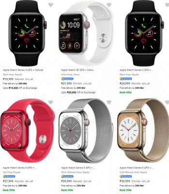 Apple Smart Watches Starts ₹19999 | Upto 52% Off