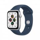 Apple Watch SE (GPS, 44mm) - Silver Aluminium Case with Abyss Blue Sport Band - Regular...