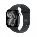 Apple Watch Series 11 GPS 46mm Jet Black Aluminium Case with Black Sport Band - S/M...