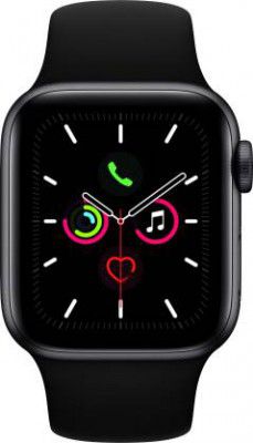 Apple Watch Series 5 GPS + Cellular (Black Strap, Regular)