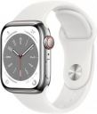 APPLE Watch Series 8, 41mm GPS + Cellular ECG app, Temperature sensor, Crash Detection (White Strap, Regular)...