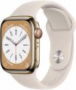 Apple Watch Series 8 GPS + Cellular  (Starlight Sport Strap, Regular)...