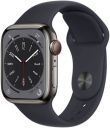 Apple Watch Series 8 GPS + Cellular with ECG app, Temperature sensor, Crash Detection  (Midnight Strap, Regular)...