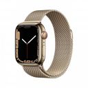 Apple Watch Series 7 (GPS + Cellular, 41mm) - Gold Stainless Steel Case with Gold Milanese Loop...