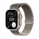 Apple Watch Ultra 3 GPS + Cellular 49mm Natural Titanium Case with Natural Titanium Milanese Loop - Large...