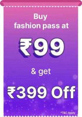 BBD Sale | Applicable on all Fashion products. Buy at Rs. 99 and geta  discount of 25% upto Rs. 399 