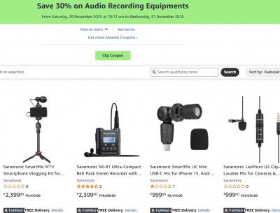 Apply 30% OFF | Audio Recording Equipments
