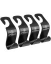 APPUCOCO Car Seat Headrest Storage Hooks/Hanger Universal Durable Organiser Space Saver for Handbag (Black, Pack of 4)...