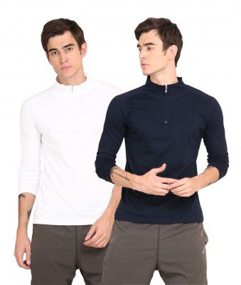 Ap'pulse Men's 1/4 Zipper Hi Neck (Pack of 2)