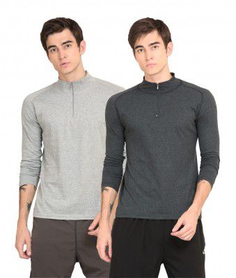 Ap'pulse Men's 1/4 Zipper Hi Neck (Pack of 2)