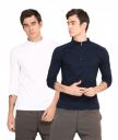 Ap'pulse Men's 1/4 Zipper Hi Neck (Pack of 2)...