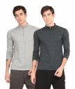 Ap'pulse Men's 1/4 Zipper Hi Neck (Pack of 2)...