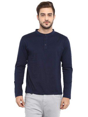 Ap'pulse Men's Long Sleeve Mandarid Collar Tshirt