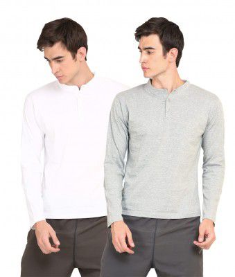 Ap'pulse Men's Long Sleeve Mandarin Collar (Pack of 2)