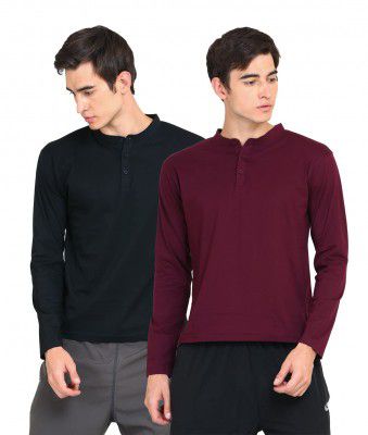 Ap'pulse Men's Long Sleeve Mandarin Collar (Pack of 2)
