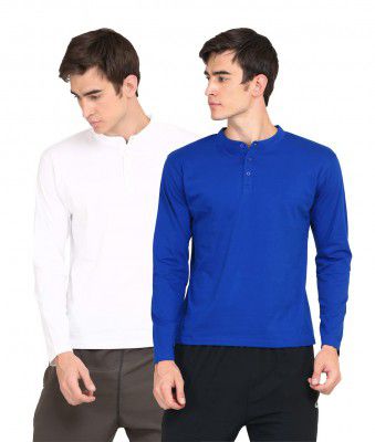 Ap'pulse Men's Long Sleeve Mandarin Collar (Pack of 2)