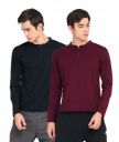 Ap'pulse Men's Long Sleeve Mandarin Collar (Pack of 2)...