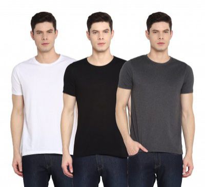 Ap'pulse Men's Short Sleeve Round Neck Tshirt (Pack of 3)