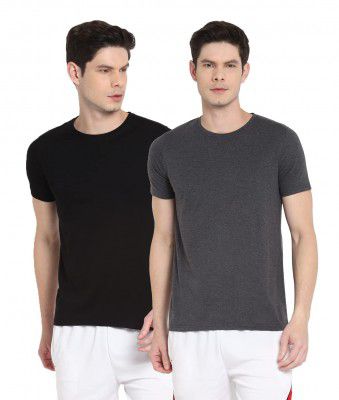Ap'pulse Men's SS RN Sports T-shirt (Pack of 2)