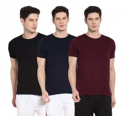 Ap'pulse Men's SS RN Sports Tshirt (Pack of 3)