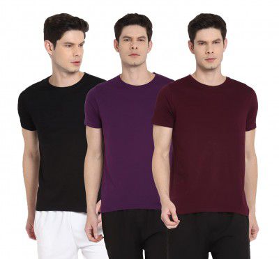 Appulse Mens SS RN Sports Tshirt(Pack of 3)