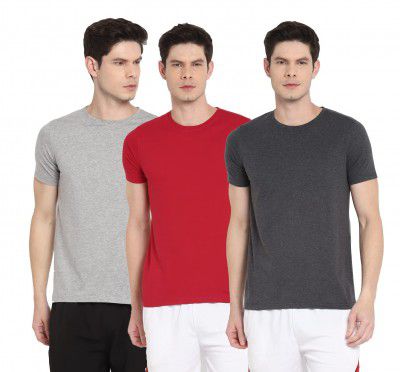 Ap'pulse Men's SS RN Sports Tshirt(Pack of 3)