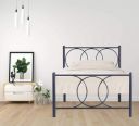 APRODZ Black Powder-Coated Single Metal Bed...