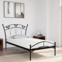 APRODZ Black Powder-Coated Single Metal Bed...