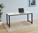 APRODZ Computer Desk 55"" Modern Sturdy Office Desk Study Writing Desk for Home Office, White (d-197-55-W)...