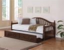 APRODZ Drummo Sheesham Wood Daybed with Trundle Bed (Rosewood - Walnut)...
