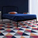APRODZ Letitia Queen Size Metal Bed (Metal - Black Powdercoated)...