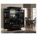 APRODZ Mango Wood Nucla Wine Storage Stylish Bar Cabinet for Bar | Black Finish...