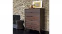 APRODZ Mango Wood Storage Cabinet Cruz Chest of 5 Drawers Furniture for Living Room | Brown...