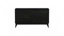 APRODZ Mango Wood Storage Cabinet Cruz Chest of 6 Drawers Furniture for Living Room Black, Brown (cd-26.6)...